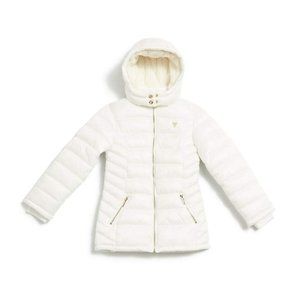 New GUESS Kara Long Puffer Hooded Coat